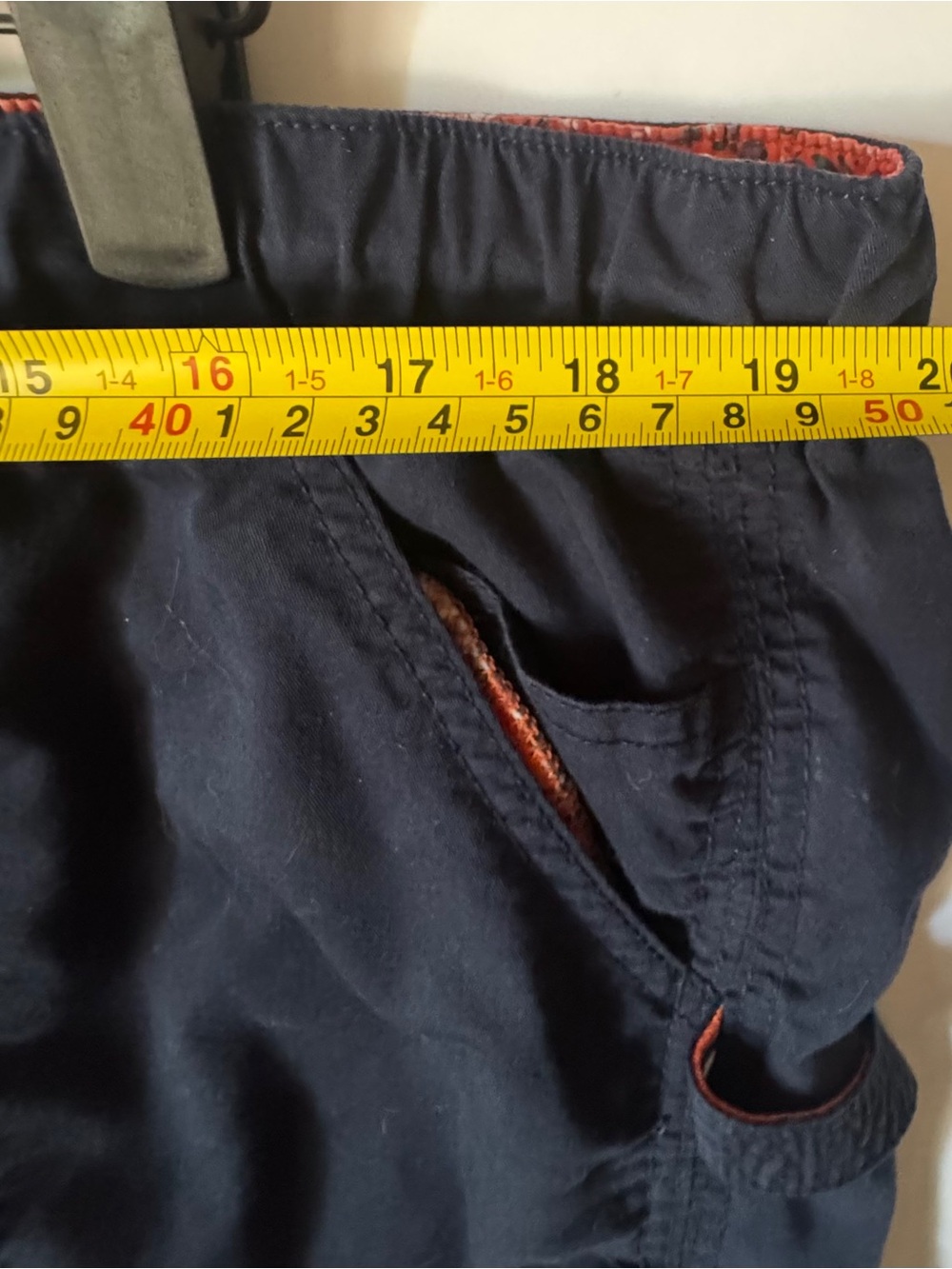 koi Navy Cargo Drawstring Scrub Jogger Pants with Orange Accents - Picture 15 of 16